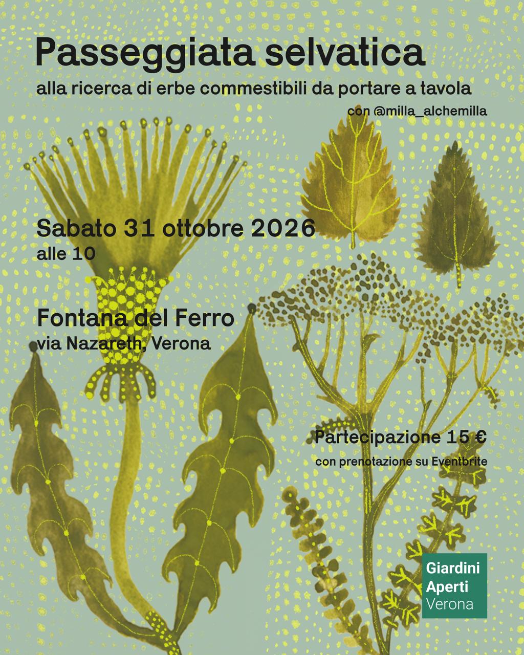 Giardini Aperti Verona - Passeggiata selvatica - ottobre 2026